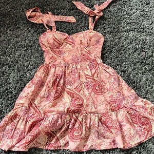 XS mini pink floral dress